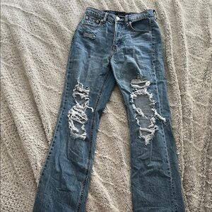 Aeropostale Blue Boyfriend Jeans Distressed Denim
